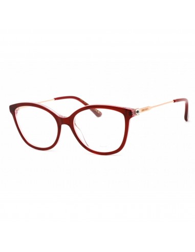 Jimmy Choo Women's Eyeglasses - Cat Eye Burgundy Acetate/Metal Frame | JC373 0LDL 00 Livraison rapide