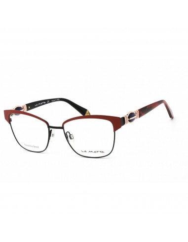 La Matta Men's Eyeglasses - Clear Lens Full Rim Cat Eye Red Metal Frame | LMV3249 C1 l'achat 