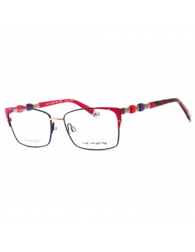 La Matta Women's Eyeglasses - Full Rim Rectangular Multicolor Metal Frame | LMV3286 C1 Faites des économies