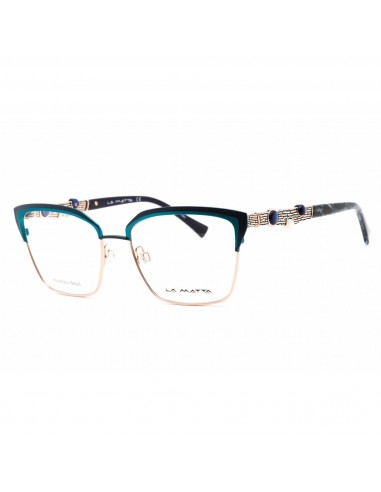 La Matta Women's Eyeglasses - Full Rim Cat Eye Gold/Turquoise Metal Frame | LMV3305 C3 Véritable concentré