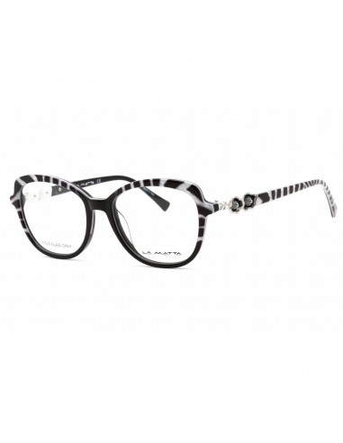 La Matta Women's Eyeglasses - Butterfly Pattern Black/White Plastic Frame | LMV3320 C1 ou a consommer sur place