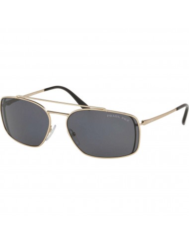 Prada Men's Sunglasses - Gold Pilot Frame Grey Polarized Lens | PRADA 0PR64VS 1BK5Z162 Voir les baskets