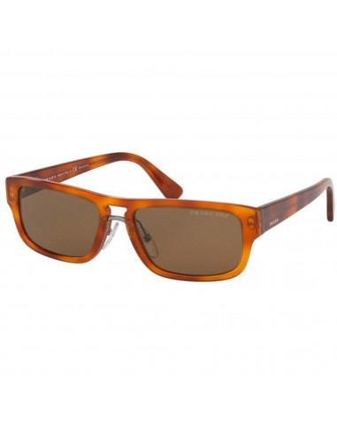 Prada Men's Sunglasses - Light Havana Rectangular Frame | PRADA 0PR 05VS 4691H056 à prix réduit toute l'année