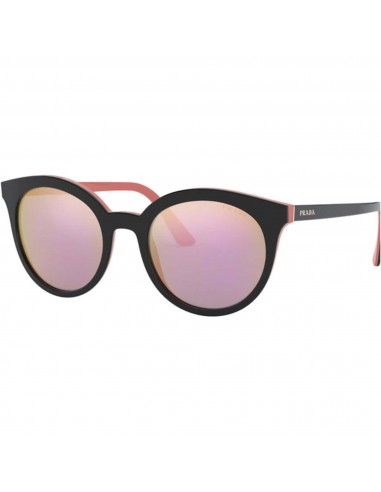 Prada Women's Sunglasses - Top Black Pink Round Frame | PRADA 0PR 02XSF 54172653 Voir les baskets