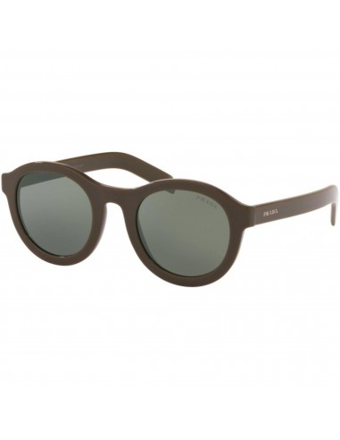 Prada Men's Sunglasses - Green Plastic Full Rim Round Frame | PRADA 0PR 24VS 54072849 la livraison gratuite