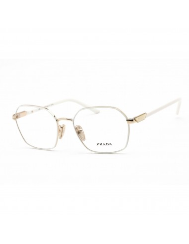 Prada Women's Eyeglasses - Square Shape Talc/Pale Gold Metal Frame | 0PR 55YV LFB1O1 Les magasins à Paris