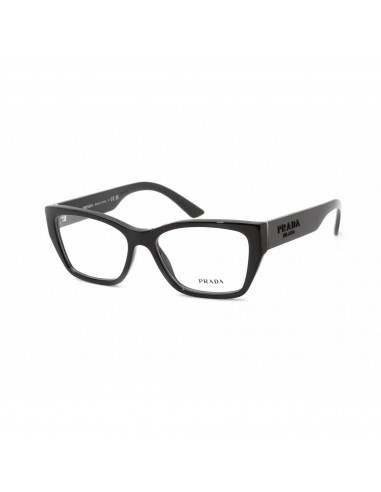 Prada Women's Eyeglasses - Full Rim Cat Eye Black Plastic Frame | 0PR 11YV 1AB1O1 brillant des détails fins