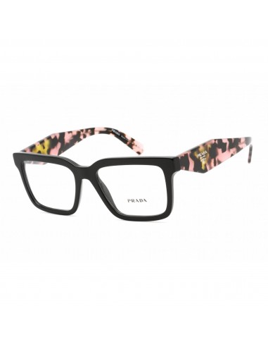 Prada Unisex Eyeglasses - Full Rim Rectangular Black Plastic Frame | 0PR 10YV 21B1O1 en ligne des produits 