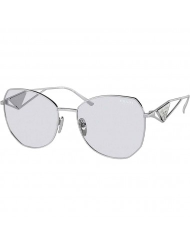 Prada Women's Sunglasses - Silver Metal Frame Gray Photochromic Lens | 57YS 1BC07D livraison et retour toujours gratuits