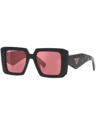 Prada Women's Sunglasses - Black Square Frame Red Lens | PRADA 0PR 23YSF 1AB06Q52 votre