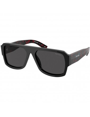 Prada Men's Sunglasses - Black Pilot Frame Violet Lens | PRADA 0PR 22YSF 1AB5S058 la colonne vertébrale