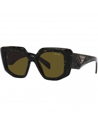 Prada Women's Sunglasses - Black Yellow Marble Plastic Butterfly Frame | 14ZSF 19D01T Le MVP de beaucoup