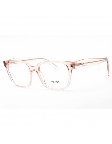 Prada Women's Eyeglasses - Rectangular Crystal Pink Plastic Frame | 0PR 17ZV 15J1O1 votre