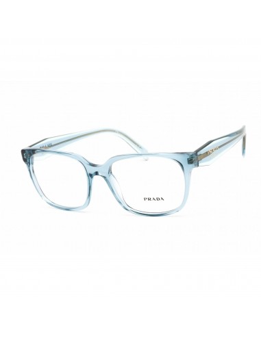 Prada Women's Eyeglasses - Rectangular Crystal Blue Plastic Frame | 0PR 17ZV 16J1O1 basket pas cher