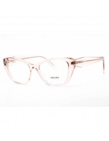 Prada Women's Eyeglasses - Cat Eye Shape Crystal Pink Plastic Frame | 0PR 19WV 15J1O1 soldes