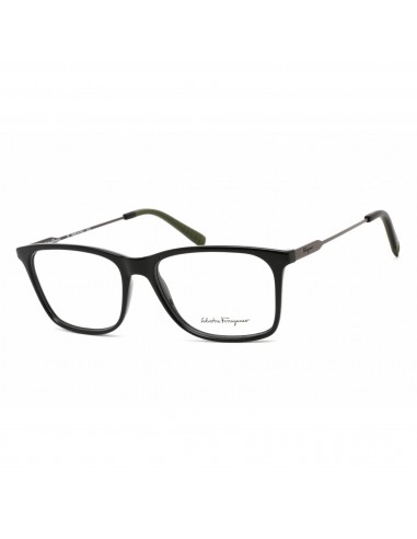 Salvatore Ferragamo Men's Eyeglasses - Black/Matte Ruthenium Metal Frame | SF2876 021 votre