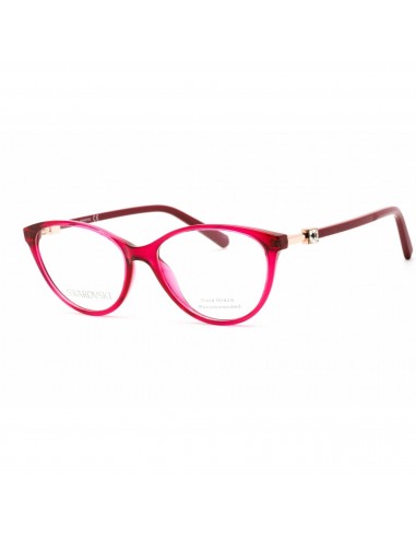 Swarovski Women's Eyeglasses - Cat Eye Transparent Red Plastic Frame | SK5415 066 solde