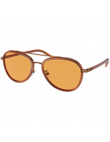 Tory Burch Women's Sunglasses - Solid Orange Metal Full Rim Pilot Frame | 6089 1902/7 Pour