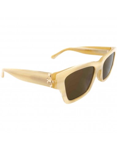 Tory Burch Women's Sunglasses - Ivory Horn Plastic Cat Eye Frame | 7186U 18907353 brillant des détails fins