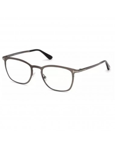 Tom Ford Unisex Eyeglasses - Rectangular Shiny Dark Ruthenium Metal Frame | FT5464 012 de pas cher