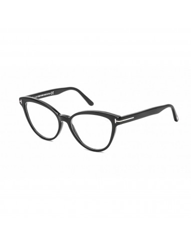 Tom Ford Women's Eyeglasses - Cat Eye Shape Shiny Black Plastic Frame | FT5639-B 001 outlet