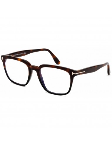 Tom Ford Men's Eyeglasses - Full Rim Rectangular Havana Plastic Frame | FT5626-B 056 solde