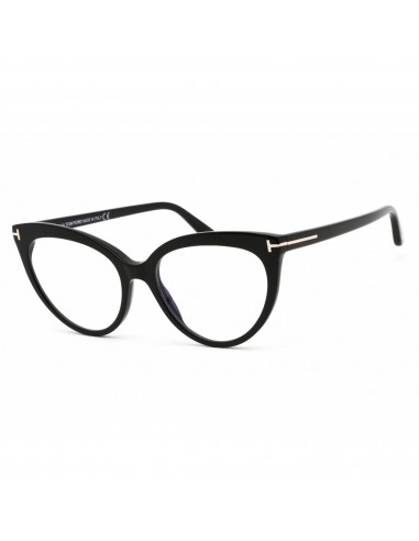 Tom Ford Men's Eyeglasses - Clear Lens Cat Eye Black Plastic Frame | FT5674-B 001 livraison gratuite