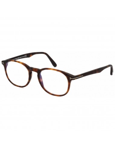 Tom Ford Unisex Eyeglasses - Full Rim Oval Red Havana Plastic Frame | FT5680-B 054 Livraison rapide