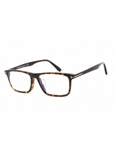 Tom Ford Men's Eyeglasses - Rectangular Dark Havana Plastic Frame | FT5681-F-B 052 votre