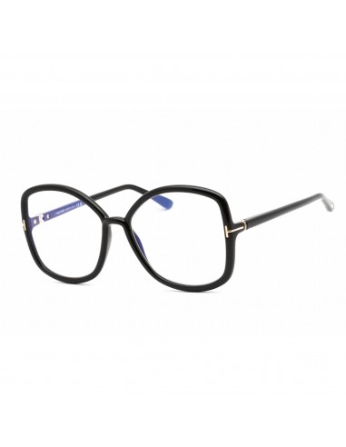 Tom Ford Women's Eyeglasses - Oversized Shape Shiny Black Plastic Frame | FT5845-B 001 les ligaments