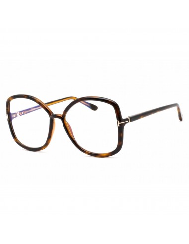 Tom Ford Women's Eyeglasses - Oversized Shape Dark Havana Acetate Frame | FT5845-B 052 de technologie