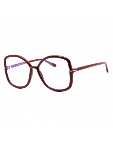 Tom Ford Women's Eyeglasses - Full Rim Oversized Burgundy Plastic Frame | FT5845-B 074 les ligaments