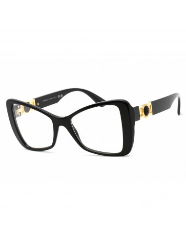 Versace Women's Eyeglasses - Full Rim Butterfly Black Plastic Frame | 0VE3312 GB1 Les êtres humains sont 