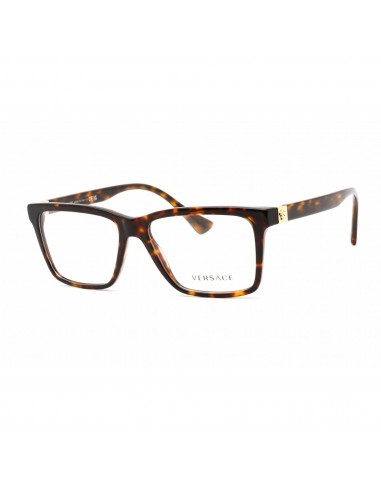 Versace Unisex Eyeglasses - Rectangular Shape Dark Havana Plastic Frame | 0VE3328 108 les ligaments