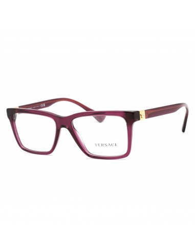 Versace Unisex Eyeglasses - Rectangular Transparent Plum Plastic Frame | 0VE3328 5390 online