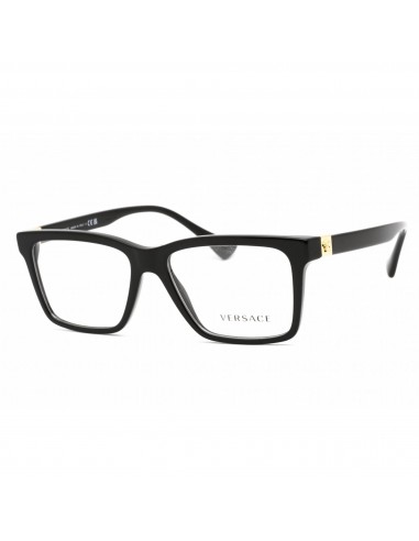 Versace Unisex Eyeglasses - Full Rim Rectangular Black Plastic Frame | 0VE3328 GB1 les ligaments