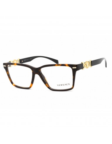 Versace Women's Eyeglasses - Full Rim Rectangular Havana Plastic Frame | 0VE3335 5404 le des métaux précieux