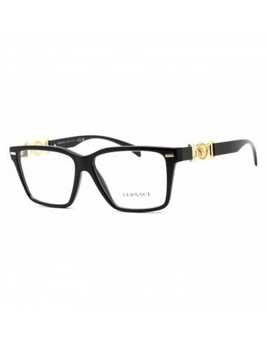 Versace Women's Eyeglasses - Full Rim Rectangular Black Plastic Frame | 0VE3335 GB1 livraison et retour toujours gratuits