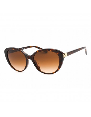 Coach Women's Sunglasses - Dark Havana Plastic Cat Eye Shape Frame | 0HC8348U 512074 shop