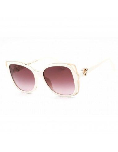 Chopard Women's Sunglasses - Shiny Ivory Plastic Cat Eye Shape Frame | SCH316 0702 plus qu'un jeu 