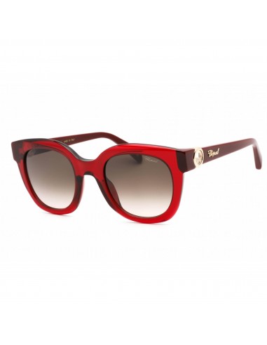 Chopard Women's Sunglasses - Transparent Dark Bordeaux Plastic Oval | SCH335S 0954 Vous souhaitez 