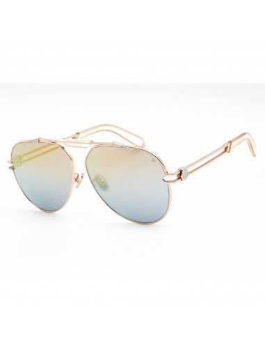 Philipp Plein Women's Sunglasses - Shiny Rose Gold Metal Aviator Frame | SPP048M 033M Les magasins à Paris