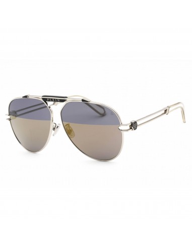 Philipp Plein Women's Sunglasses - Silver Metal Aviator Shape Frame | SPP048M 0K07 en ligne des produits 