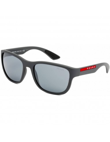 Prada Sport Unisex Sunglasses - Grey Rubber Rectangular Shape Frame | PS01US UFK5L0 shop