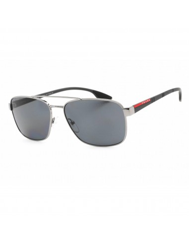 Prada Sport Men's Sunglasses - Full Rim Gunmetal Metal Aviator Frame | PS51US 5AV5Z1 d'Europe débarque