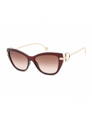 Salvatore Ferragamo Women's Sunglasses - Full Rim Wine Plastic Cat Eye | SF928S 606 en ligne