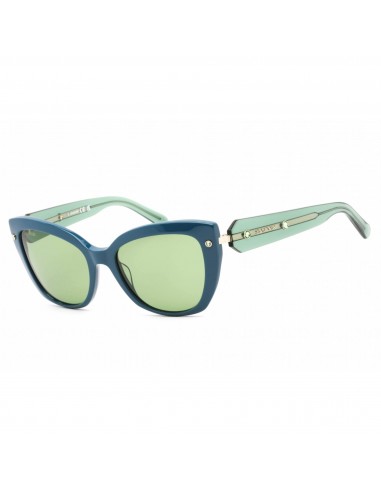 Swarovski Women's Sunglasses - Shiny Dark Green Plastic Cat Eye Frame | SK0391 96N store