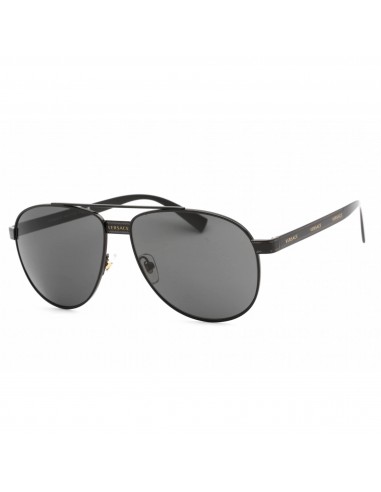 Versace Men's Sunglasses - Full Rim Black Metal Aviator Shape Frame | VE2209 100987 ou a consommer sur place