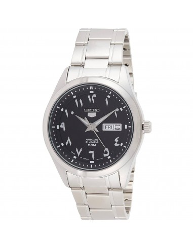 Seiko Men's Watch - Series 5 Power Reserve Black Dial Silver Bracelet | SNKP21J1 en ligne