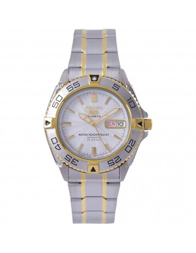 Seiko Men's Watch - 5 Sports Automatic Two Tone Stainless Steel Bracelet | SNZB24J1 à prix réduit toute l'année